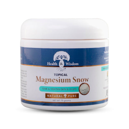 Health and Wisdom Magnesium Snow - Fine Magnesium Carbonate Powder for Skin & Oral Care | 2.65 oz