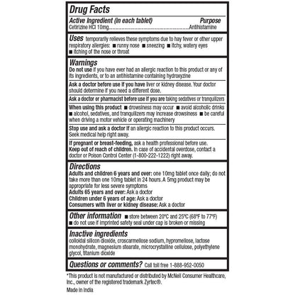 HealthA2Z Allergy Relief Cetirizine 10mg | All Day Indoor & Outdoor Allergy Relief (250 Count)