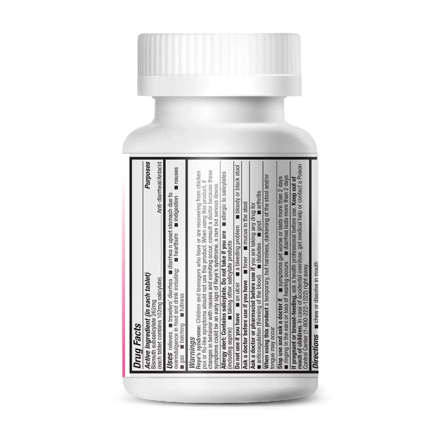 HealthA2Z Bismuth Subsalicylate 262mg | Multi-Symptom Digestive Relief (100 Count)
