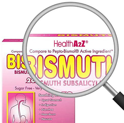 HealthA2Z Bismuth Subsalicylate 262mg | Multi-Symptom Digestive Relief | 24-Pack (288 Tablets)