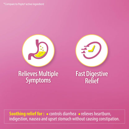 HealthA2Z Bismuth | Multi-Symptom Digestive Relief 3-Pack (36 Tablets)