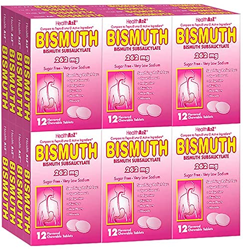 HealthA2Z Bismuth Subsalicylate 262mg | Multi-Symptom Digestive Relief | 24-Pack (288 Tablets)