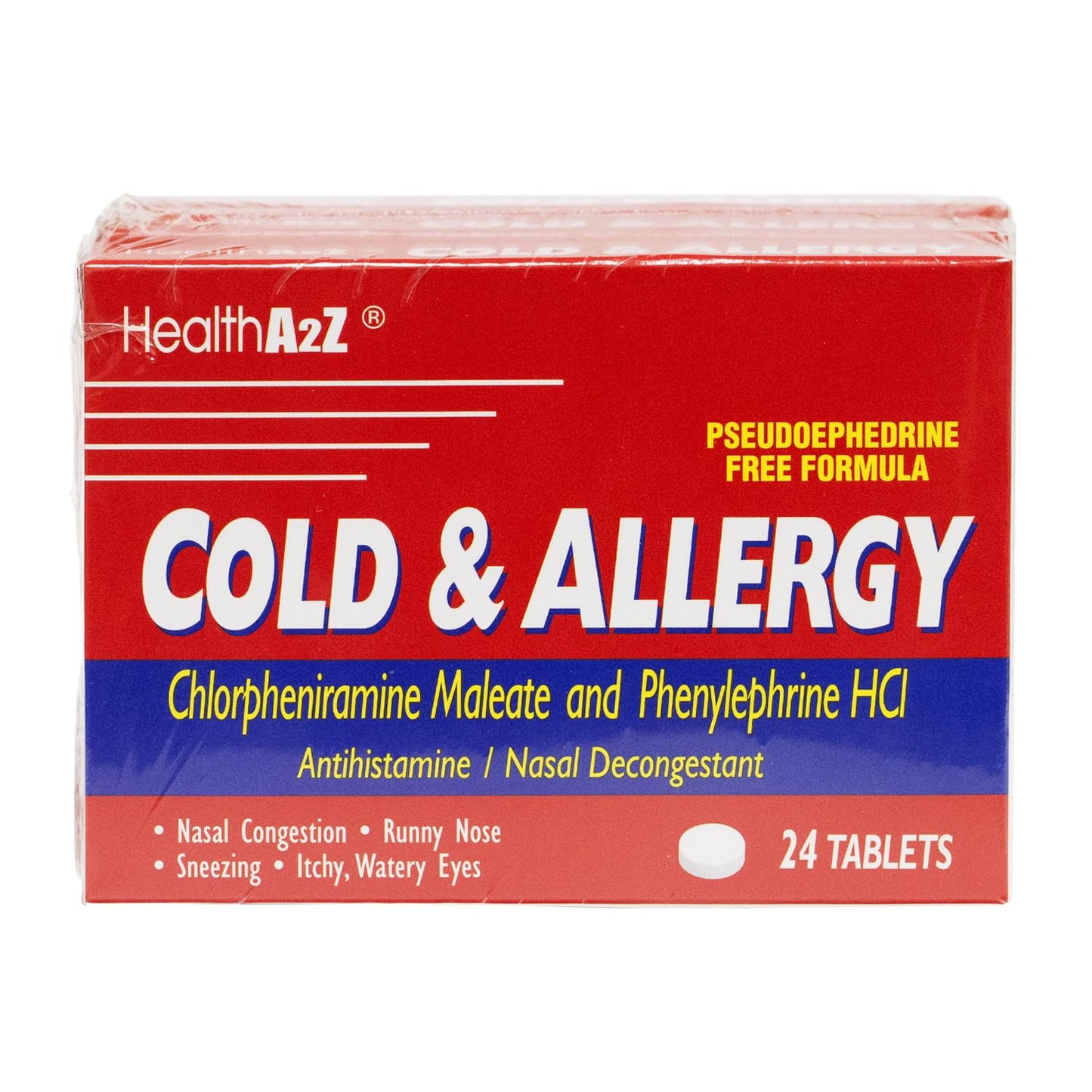 HealthA2Z Cold & Allergy 72 Tablets | Chlorpheniramine Maleate & Phenylephrine HCl