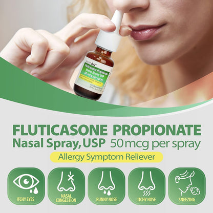 HealthA2Z Fluticasone Propionate Nasal Spray | 50 mcg per Spray, 72 Sprays