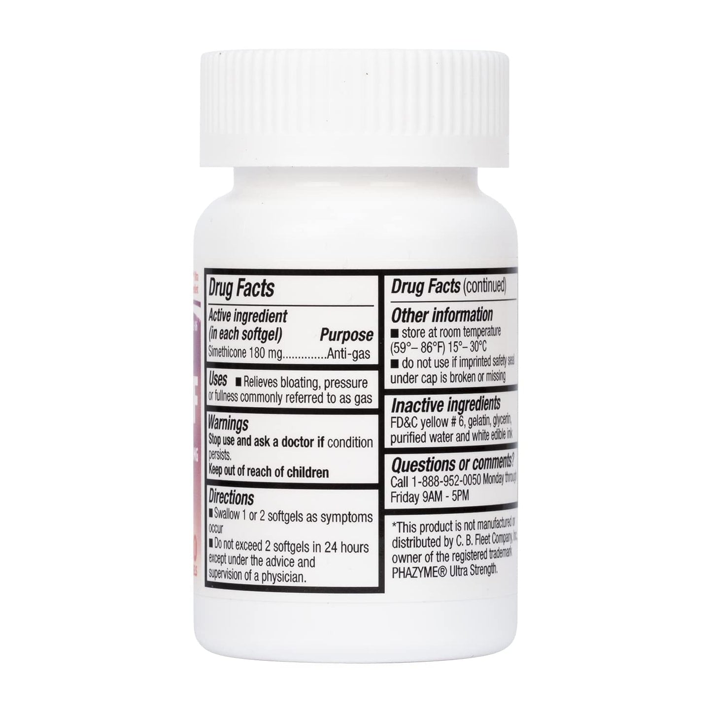 HealthA2Z Gas Relief Simethicone 180 mg | 120 Softgels | Fast Gas Relief