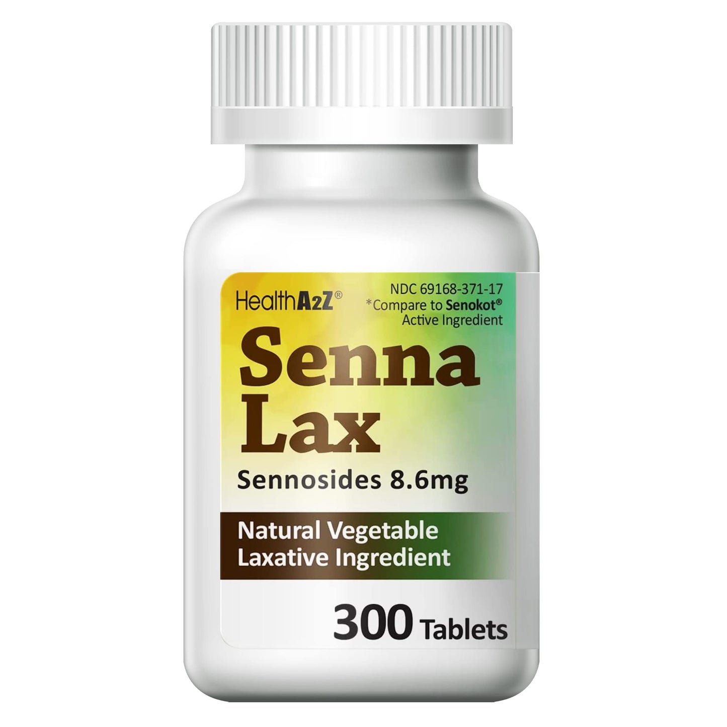 HealthA2Z Senna Laxative – 300 Count, Natural Vegetable Laxative with Sennosides 8.6 mg | Overnight Relief