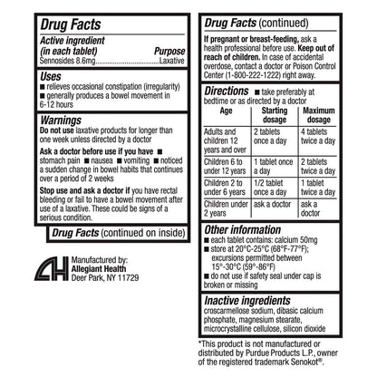 HealthA2Z Senna Laxative – 300 Count, Natural Vegetable Laxative with Sennosides 8.6 mg | Overnight Relief