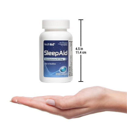 HealthA2Z Sleep Aid - Diphenhydramine 50 mg, 200 Softgels | Supports Deeper Restful Sleep
