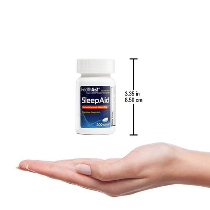 HealthA2Z Sleep Aid | Doxylamine Succinate 25 mg | 200 Count Pack (Pack of 2)