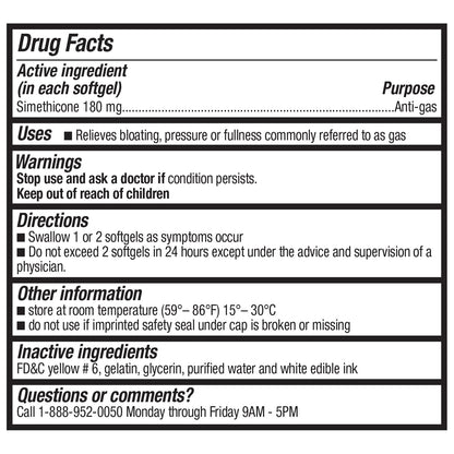 HealthA2Z Gas Relief Simethicone 180mg – 300 Count | Fast Gas Relief & Digestive Comfort