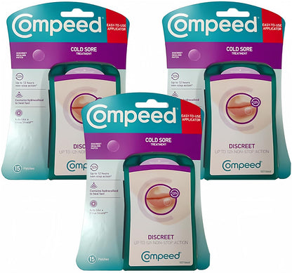 HealthAZ CMD Cold Sore Patch – 15 Patches (Pack of 3) | Discreet, Hydrocolloid Protection