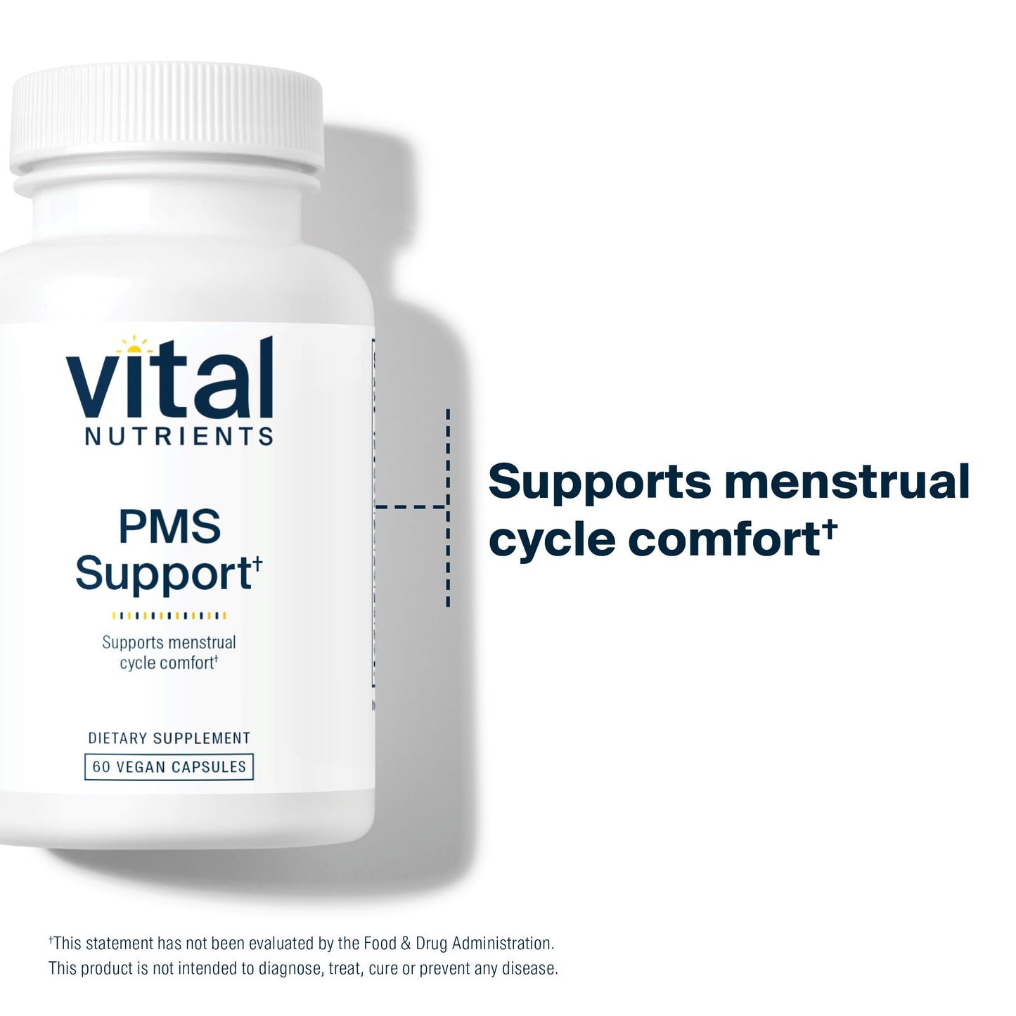 Vital Nutrients PMS Support - Vitex Berry & Passionflower, Vitamin B6, 60 Capsules