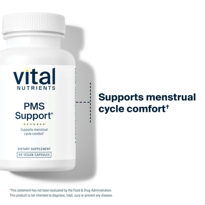 Vital Nutrients PMS Support - Vitex Berry & Passionflower, Vitamin B6, 60 Capsules