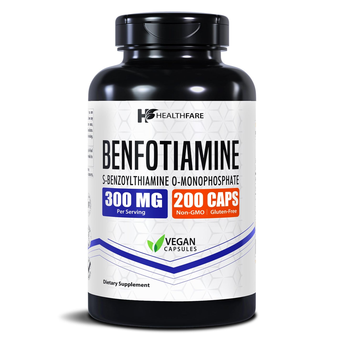 Healthfare Benfotiamine 300mg – 200 Veg Capsules | Enhanced Absorption