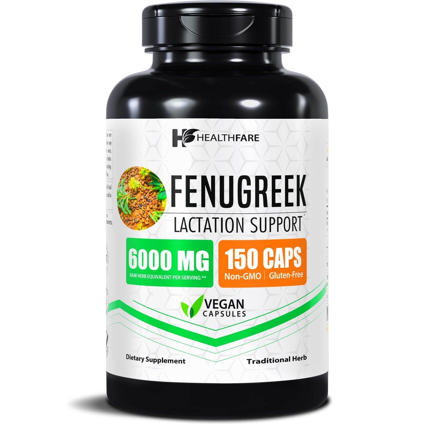 Healthfare Fenugreek Seed Extract 6000mg – 150 Vegan Capsules | Made in USA
