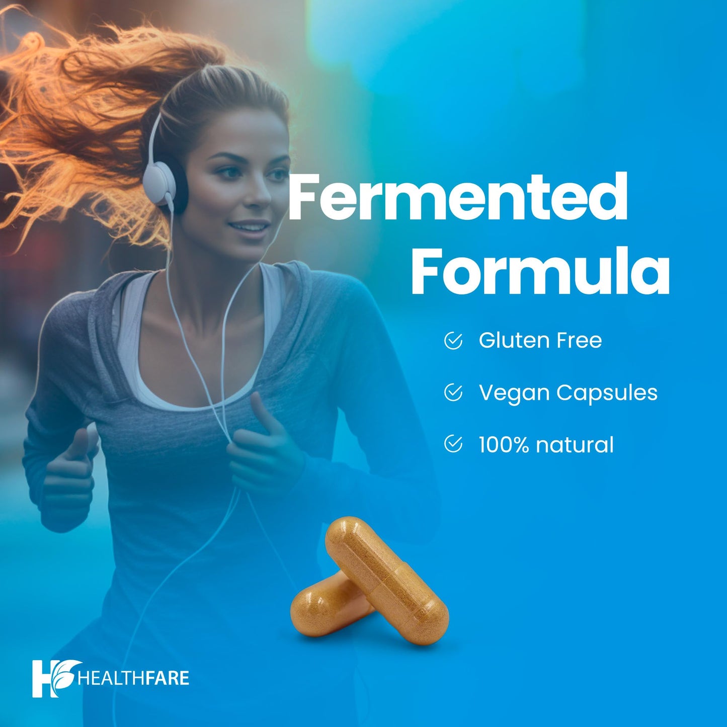 HealthFare L Glutamine 1000mg | 240 Vegan Capsules | Digestive Support & Muscle Recovery | Made in USA