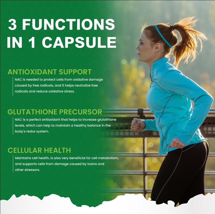 HealthLife NAC 600mg, 120 Capsules – Non-GMO, Gluten Free, 120 Servings