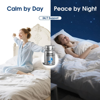 HealthSender Cortisol-Manager – Dual-Formula Ashwagandha & Rhodiola for Mood, Sleep & Focus