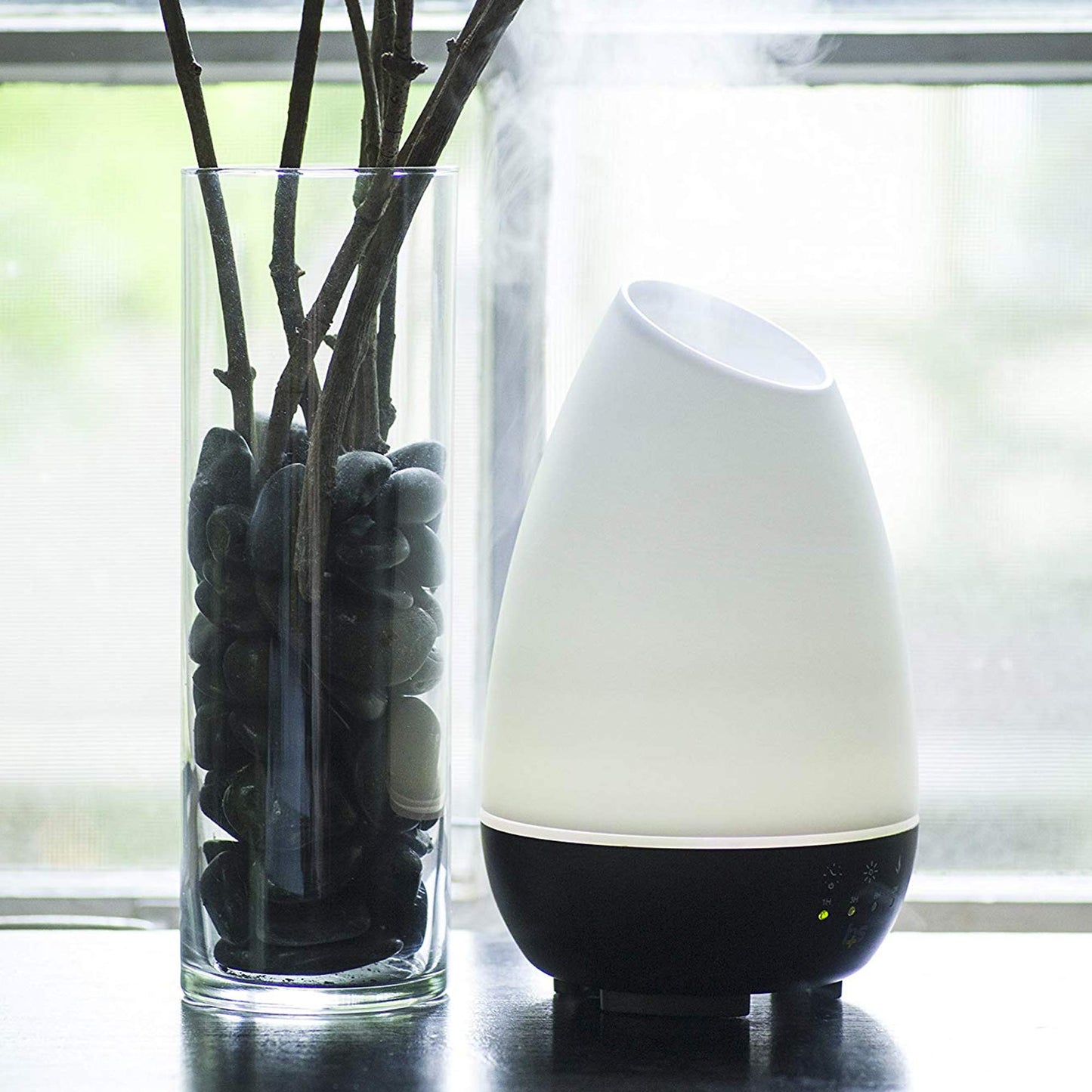 HealthSmart 500ML Essential Oil Diffuser – Large Room, Cool Mist Humidifier, 7 LED Colors