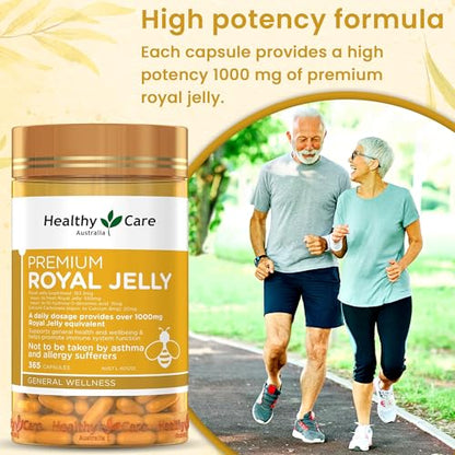Healthy Care Royal Jelly 1000, 365 Capsules – Made in Australia