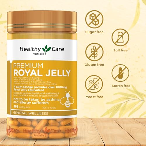 Healthy Care Royal Jelly 1000, 365 Capsules – Made in Australia