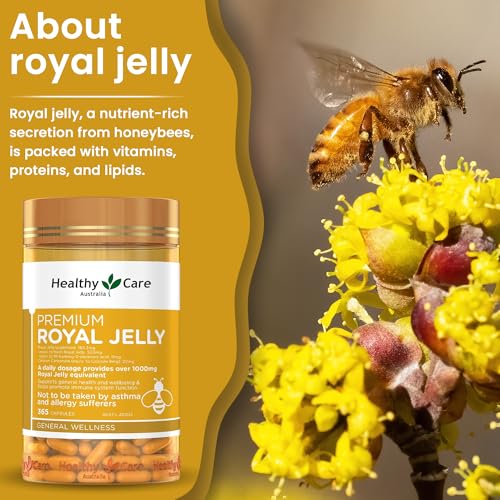 Healthy Care Royal Jelly 1000, 365 Capsules – Made in Australia