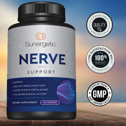 Premium Nerve Support Supplement - ALA 600 mg, Acetyl-L-Carnitine & Benfotiamine | 60 Capsules