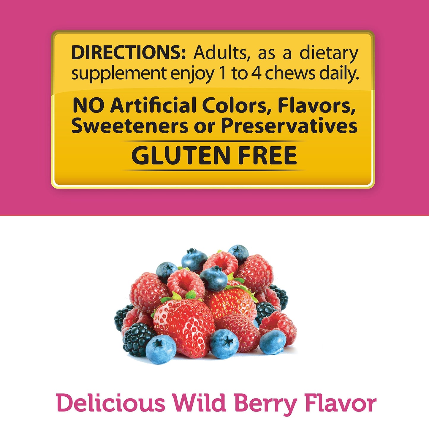 Healthy Delights Naturals Biotin Soft Chews 5000mcg, Wild Berry – Hair, Skin & Nails