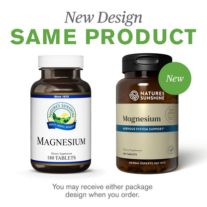 Nature's Sunshine Magnesium 250 mg - 180 Tablets | Supports Nervous & Structural Systems