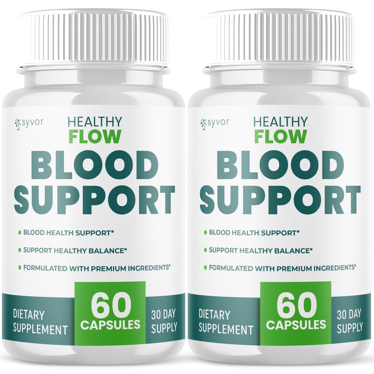 Healthy Flow Blood Support Capsules - 2 Pack (120 Capsules) | All-Natural Formula