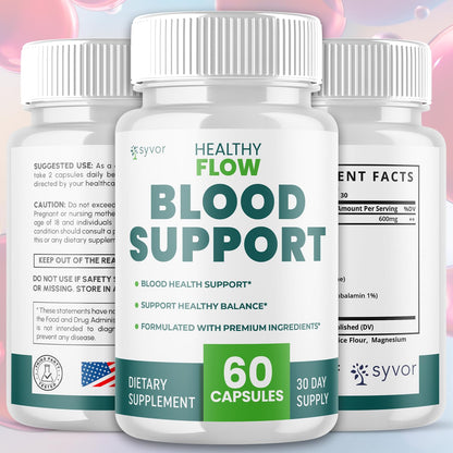 Healthy Flow Blood Support Capsules - All-Natural, 60 Capsules
