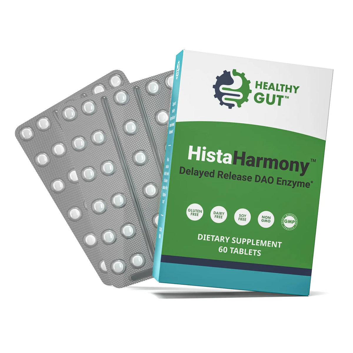 Healthy Gut HistaHarmony DAO Enzyme Supplement – 30,000 HDU, Delayed Release, 60 Servings BritishVita | Premium UK Vitamins & Wellness Supplements