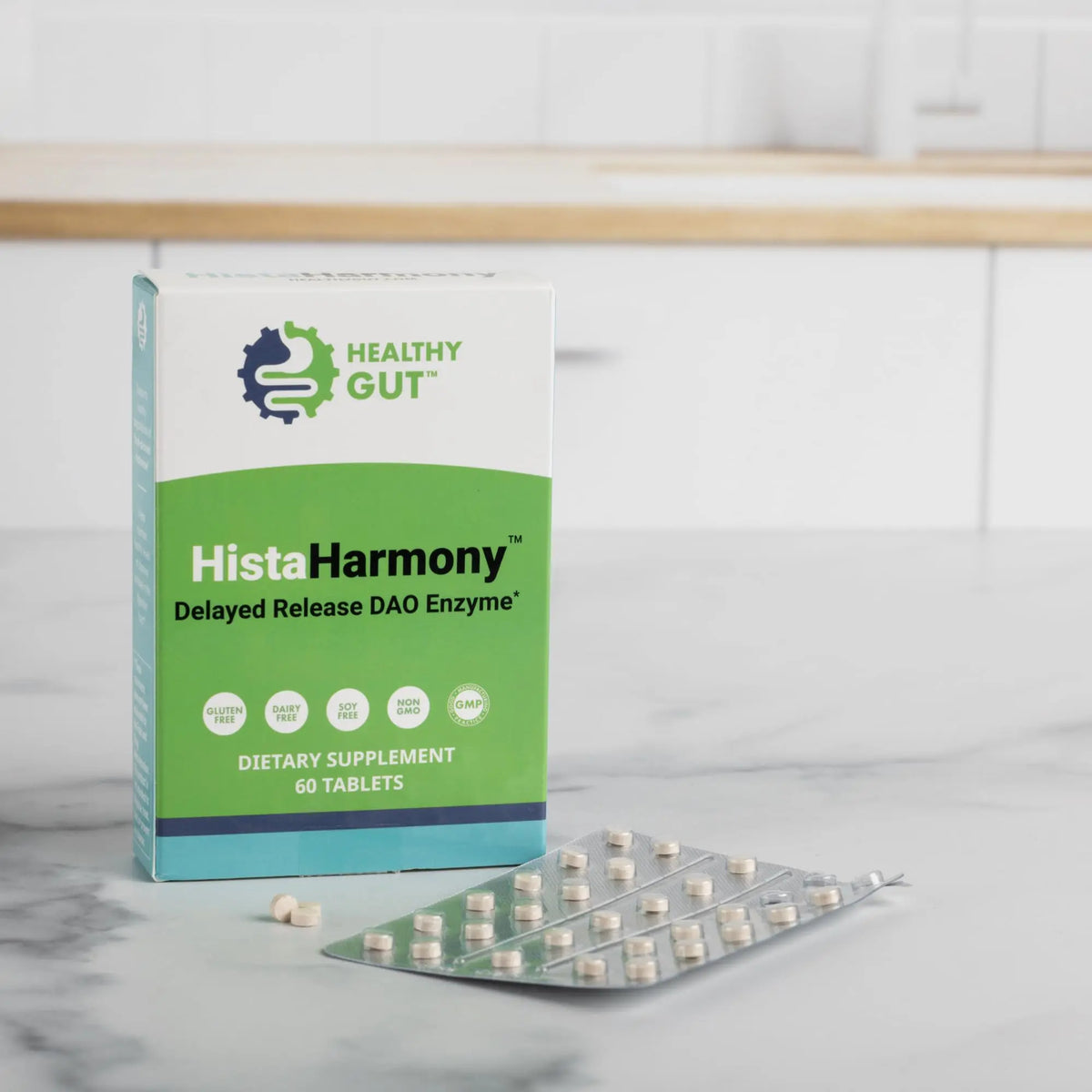 Healthy Gut HistaHarmony DAO Enzyme Supplement – 30,000 HDU, Delayed Release, 60 Servings BritishVita | Premium UK Vitamins & Wellness Supplements