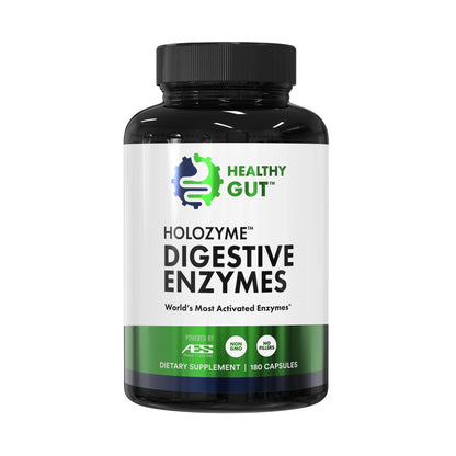 Healthy Gut HoloZyme Max Strength Digestive Enzymes | FODMAP Support with Inulinase, Amyloglucosidase & Invertase | 90 Servings BritishVita | Premium UK Vitamins & Wellness Supplements