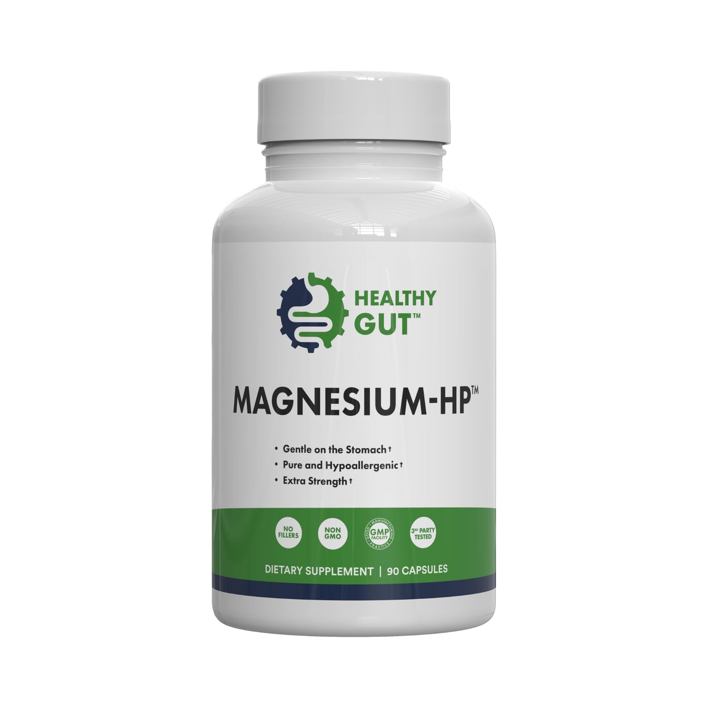 Healthy Gut Magnesium-HP – Ultra Pure Glycinate, 180 mg, 90 Servings, No Fillers