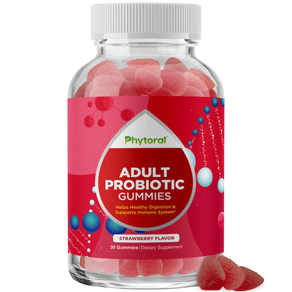Healthy Gut Probiotic Gummies for Adults – 5 Billion CFU | Organic Probiotics for Digestive Health & Immune Support