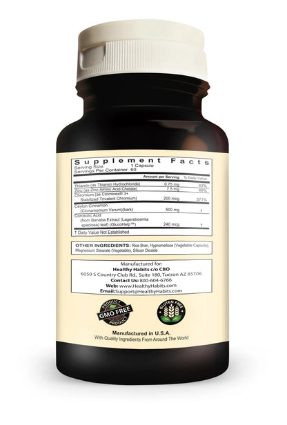 Healthy Habits StrictionD with Banaba, Cinnamon & Crominex 3+ BritishVita | Premium UK Vitamins & Wellness Supplements