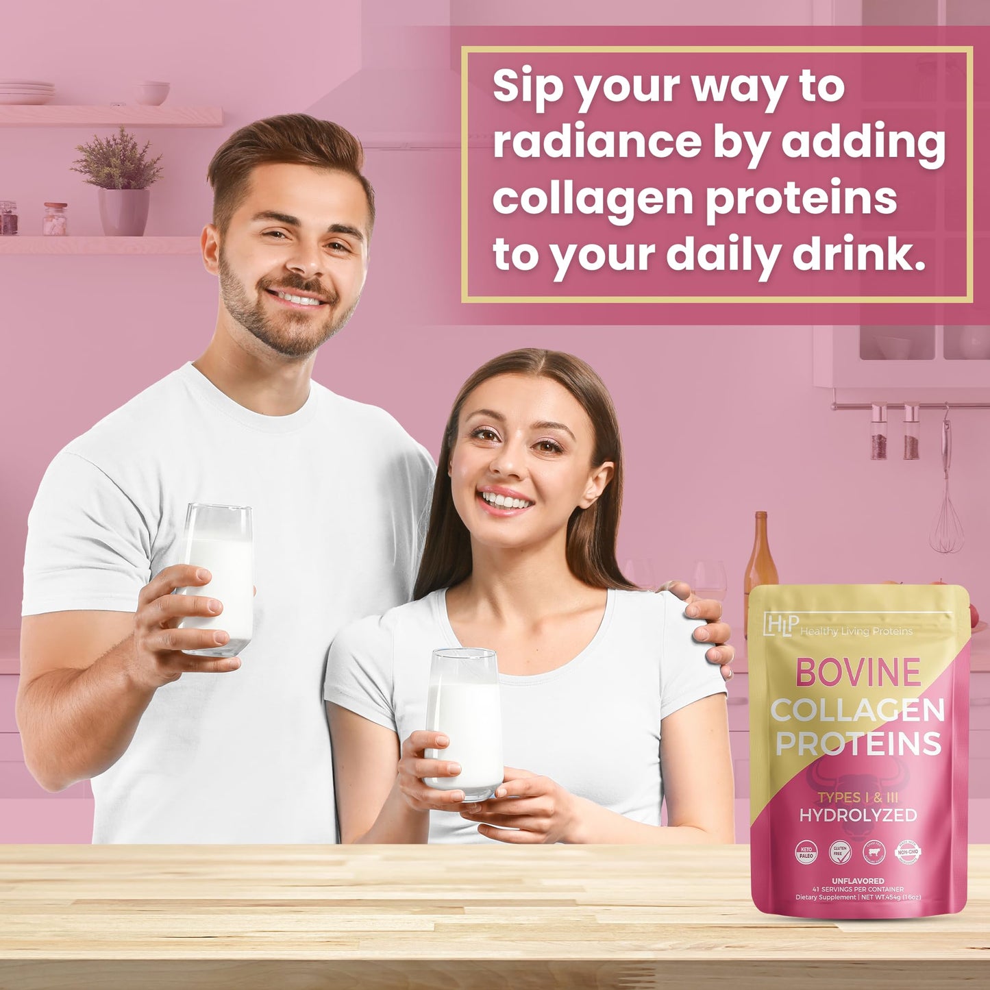 Healthy Living Proteins Bovine Collagen Peptides – Unflavored, Grass-Fed