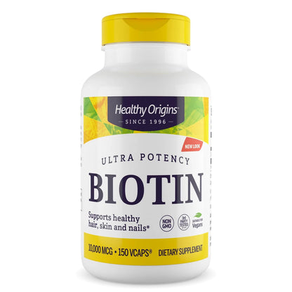 Healthy Origins Biotin 10,000 mcg – USP Grade, Non-GMO, Gluten Free | Hair & Nail Support