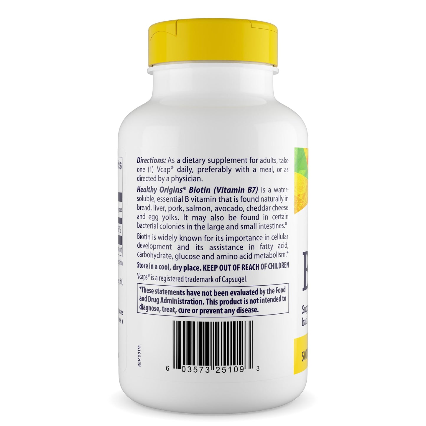 Healthy Origins Biotin 5,000 mcg – 360 Veggie Caps | Hair & Nail Support