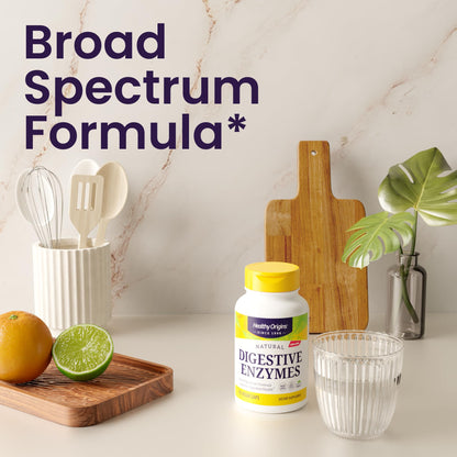 Healthy Origins Digestive Enzymes – Broad Spectrum, Gluten Free, Non-GMO | 180 Veggie Caps