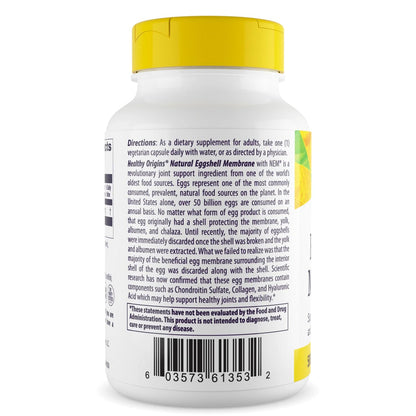 Healthy Origins Eggshell Membrane 500 mg – NEM Joint Support (30 Veggie Caps)