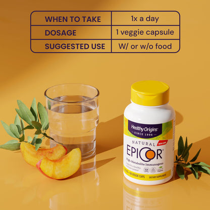 Healthy Origins EpiCor 500 mg – Immune Support, Non-GMO, Gluten Free | 60 Veggie Capsules