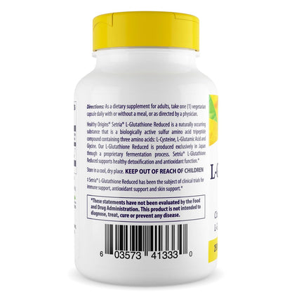 Healthy Origins L-Glutathione 250 mg (Setria) – Non-GMO, Gluten Free, 150 Veggie Caps