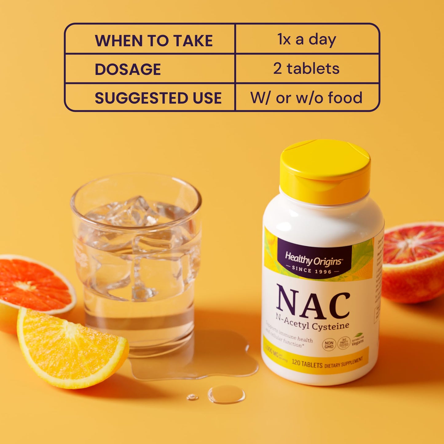 Healthy Origins NAC (N-Acetyl Cysteine) 1,000 mcg for Immune Health & Cellular Function – 240 Tablets