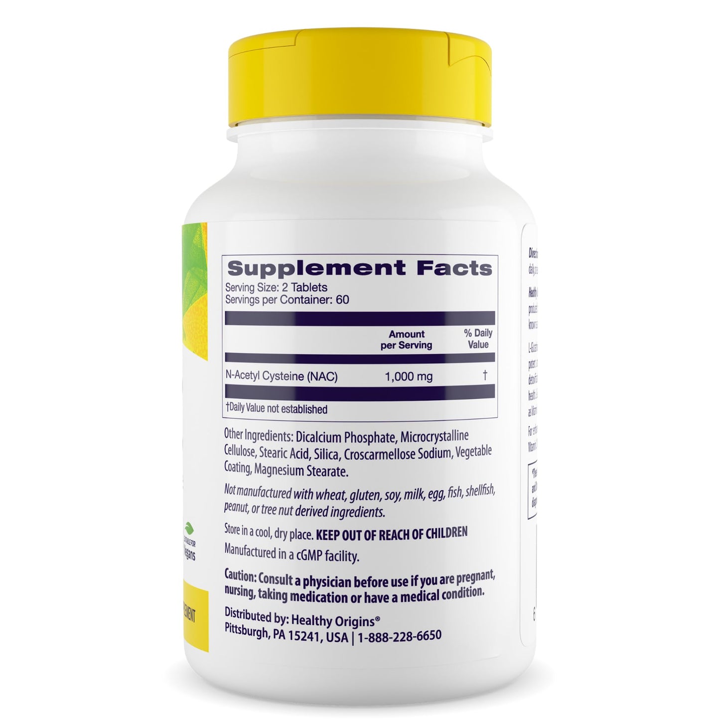 Healthy Origins NAC 1,000 mcg – Immune Health & Cellular Support | 120 Tablets
