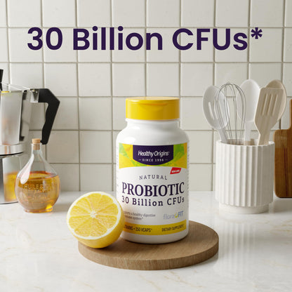 Healthy Origins Probiotic 30 Billion CFU's - Shelf Stable, Non-GMO, Gluten Free | Digestive & Immune Health - 60 Veggie Caps