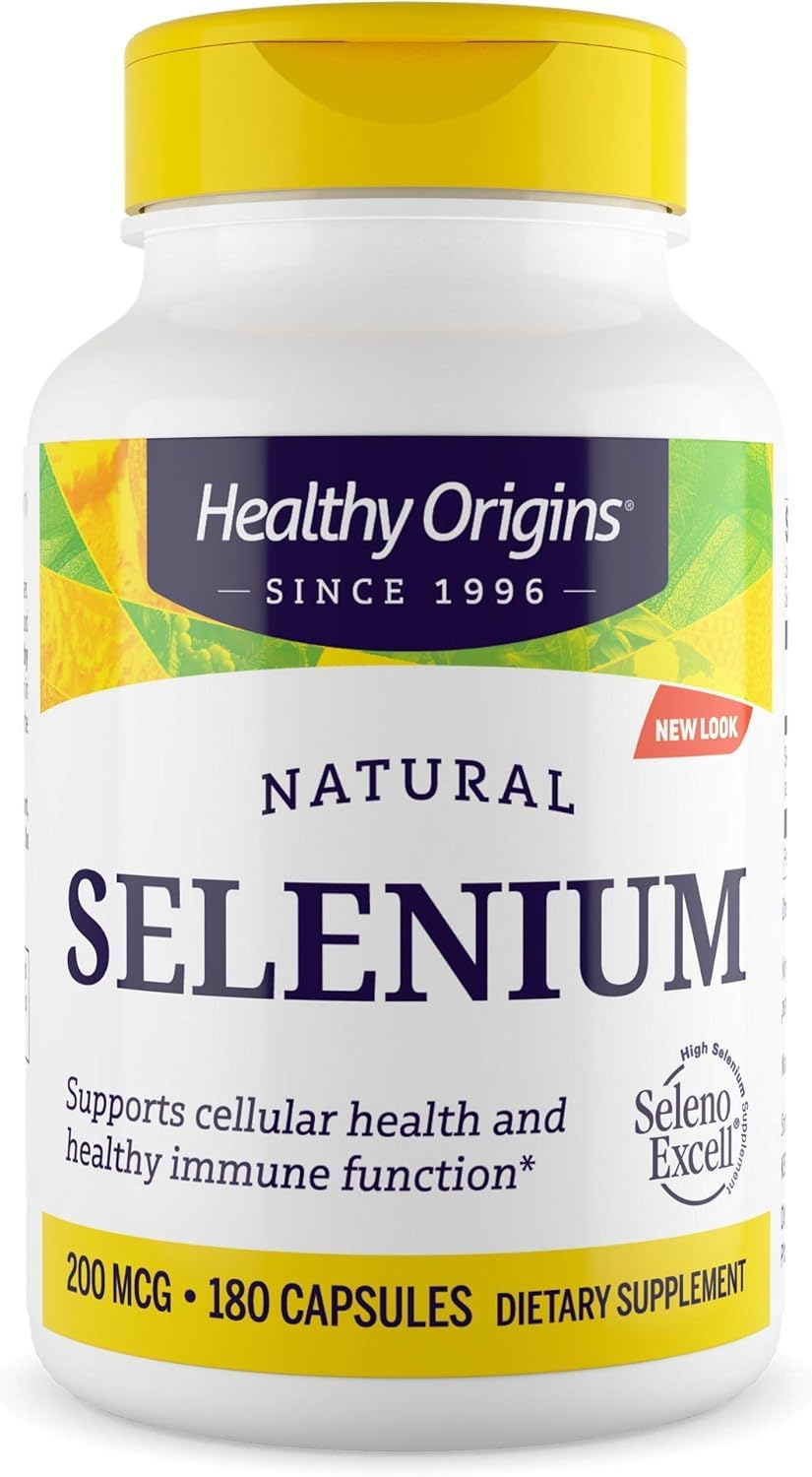 Healthy Origins Selenium 200 mcg | SelenoExcell, Fermented, Non-GMO