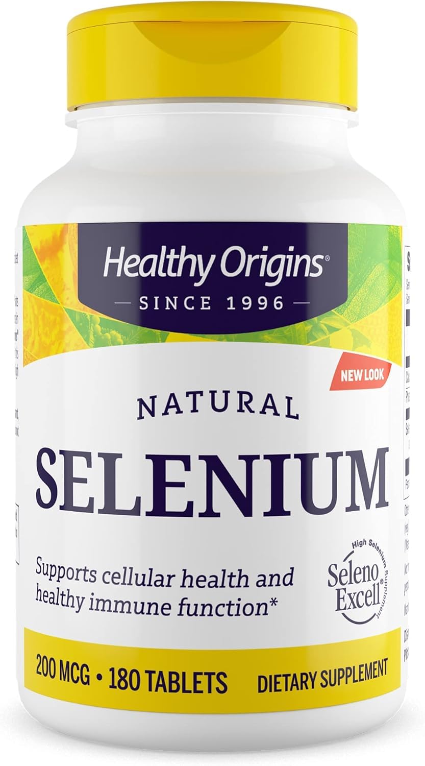 Healthy Origins Selenium 200 mcg – SelenoExcell, Fermented, 180 Tablets