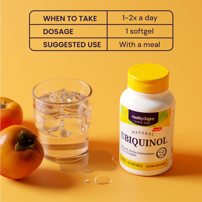 Healthy Origins Ubiquinol 100 mg – Kaneka QH, Non-GMO, Gluten Free, 60 Softgels